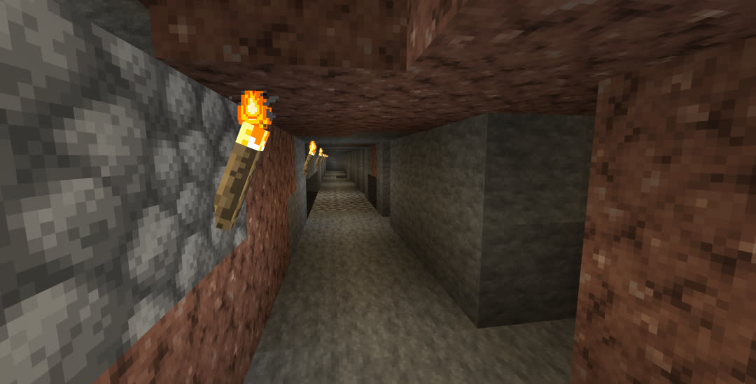 Tunnels in the mine.